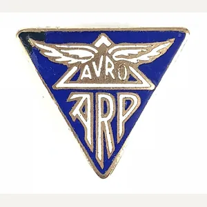 Avro Aircraft Manufacturer ARP air raid precautions badge