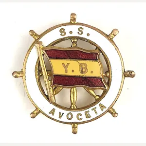 S S Avoceta Yeoward Line ships wheel badge Sunk by …