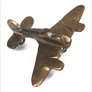 WW2 Fighter Plane copper penny fundraising badge
