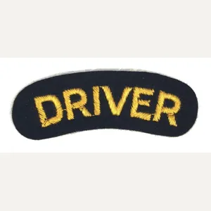 WW2 Civil Defence Driver Shoulder Title Badge introduced 1941