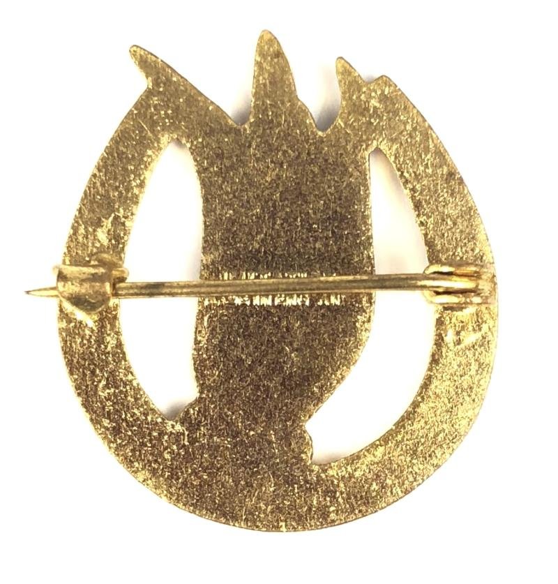 White Heather Lucky Horseshoe Pin Badge c1940s — image 2