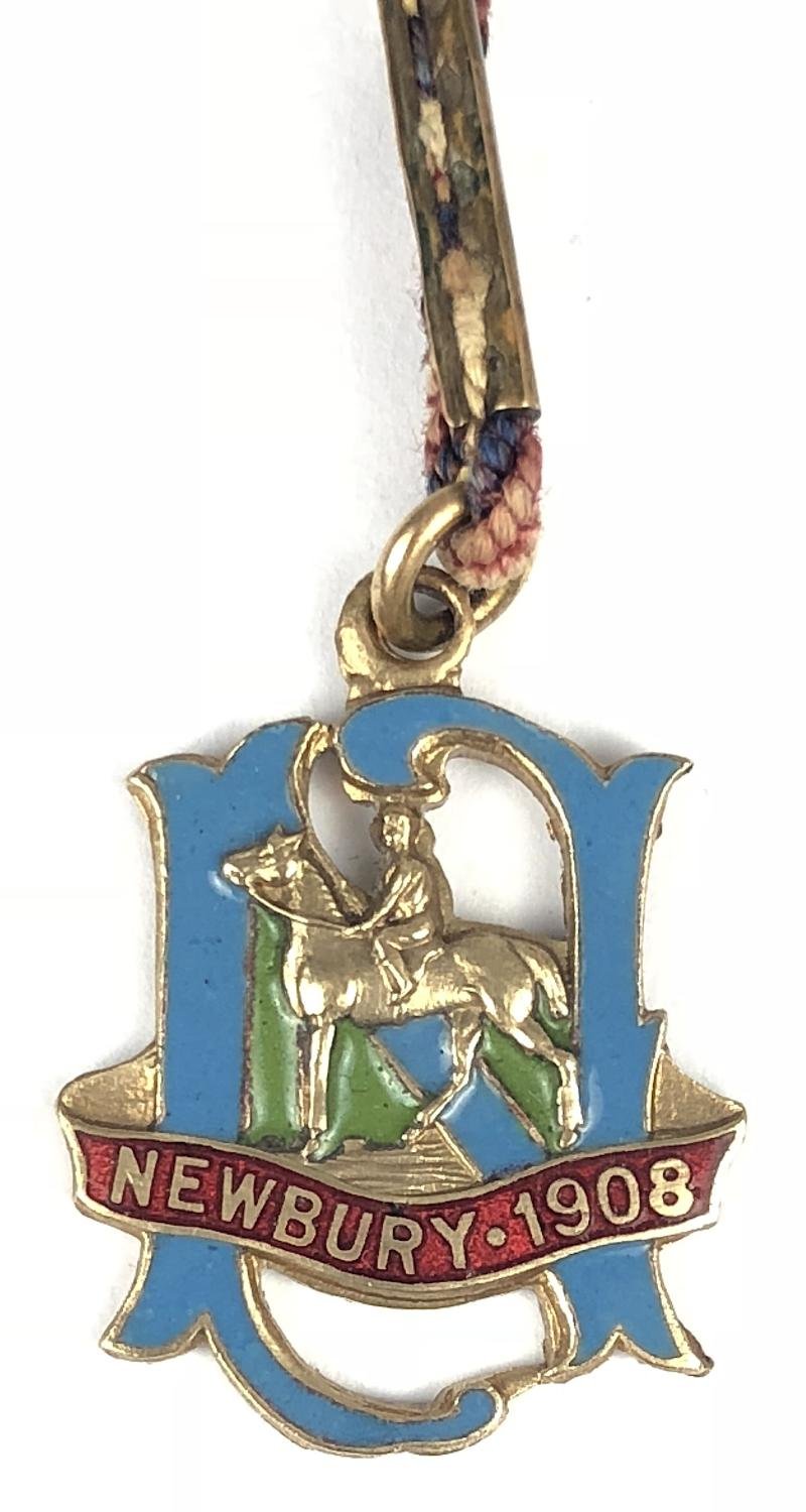 Newbury 1908 Racecourse horse racing club membership badge — image 2