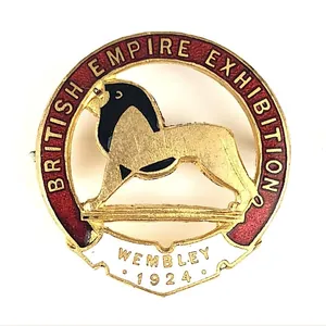 1924 British Empire Exhibition Wembley souvenir enamel badge