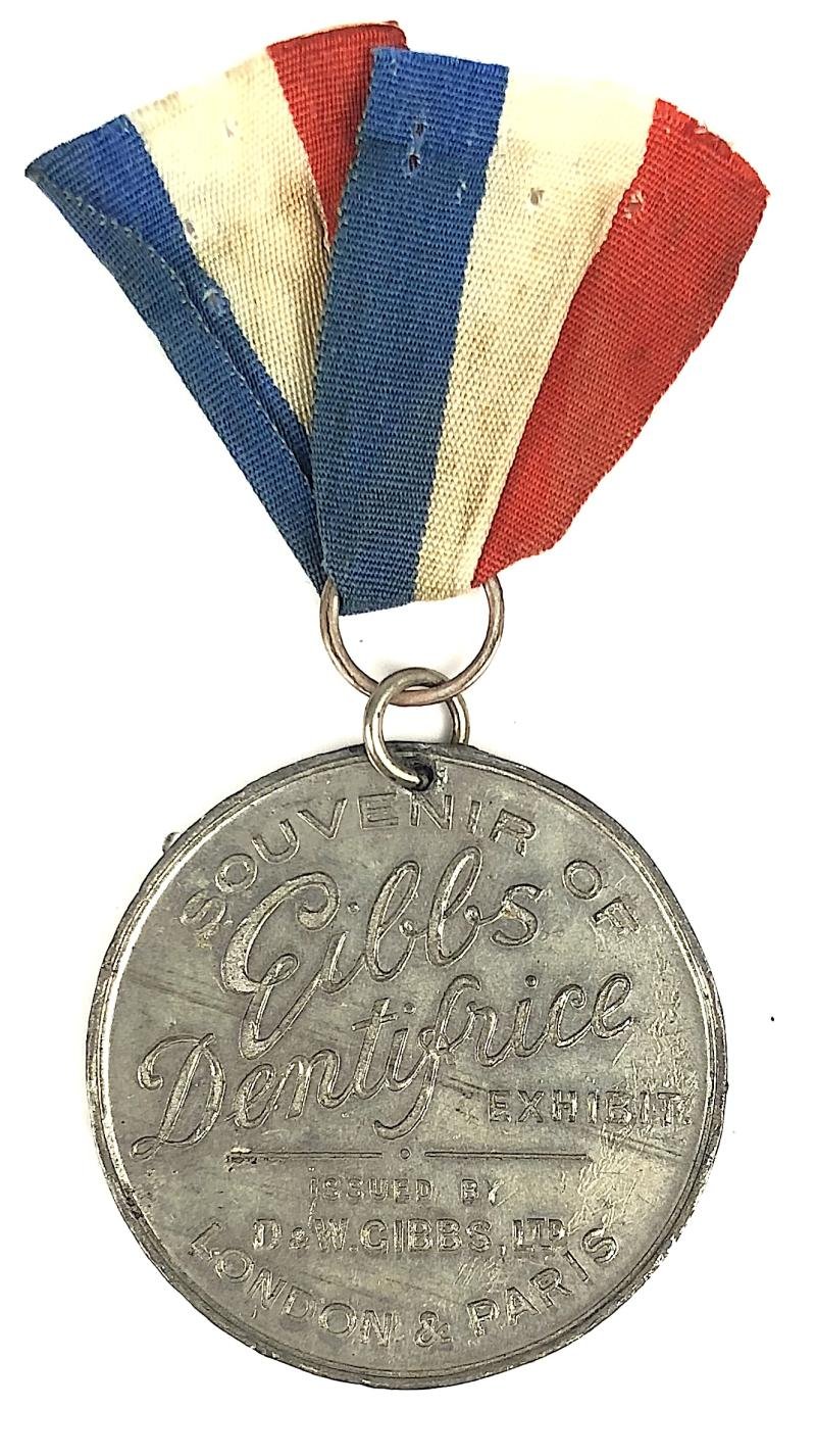 1924 British Empire Exhibition Wembley Gibbs Dentifrice Advertising Medal — image 2