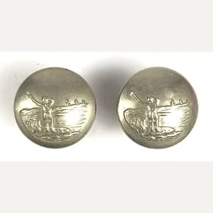 Observer Corps small matching pair of white metal breast pocket …