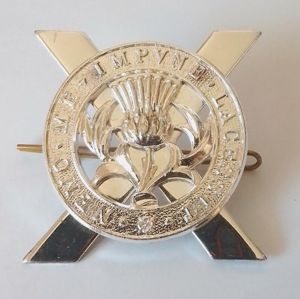 Scots 52 nd Lowland Regiment Officers Pattern Cap Badge