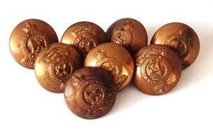 8 x 18mm Royal Dragoons Tunic Buttons