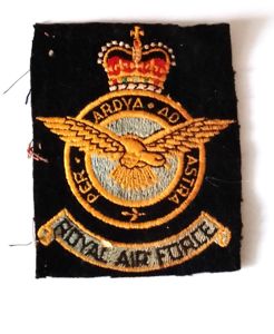 Post War Queens Crown R.A.F Badge
