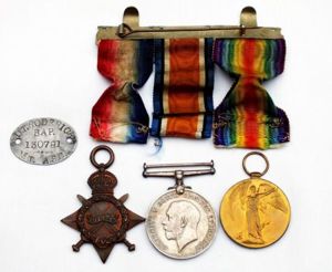 WW1 Trio to Private D T Roderick M2-130719 Royal Army …
