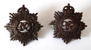 Matching Pair of WW2 Officers OSD Army Service Corp Collar …