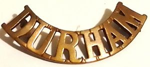 WW1 Period 'DURHAM' Shoulder Title