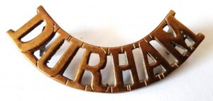 WW1 Period 'DURHAM' Shoulder Title