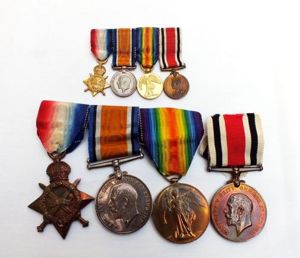 WW1 TRio and Special Constabulary Medal to Pte F Titley …