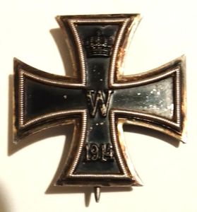 WW1 Imperial German Iron Cross 1st Class by maker K.O
