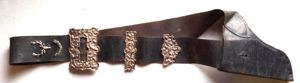 Seaforth Highlanders 'Drummers' Leather Cross Belt with Fittings