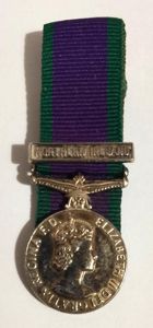 Miniature G.S.M with Northern Ireland Clasp