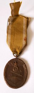 Third Reich West Wall Medal with Ribbon