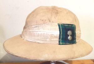 Royal Scots Fusiliers Tropical Pith Helmet