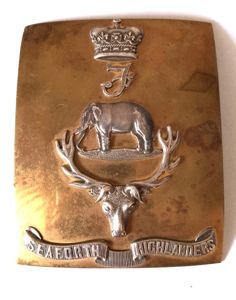 Victorian Seaforth Highlanders Shoulder Belt Plate by 'Kirkwood' Edinburgh