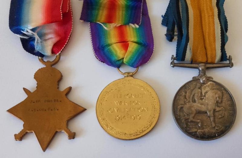 WW1 Medal Tro to The Merchant Fleet Auxillary with Endorsed Box of Issue — image 2