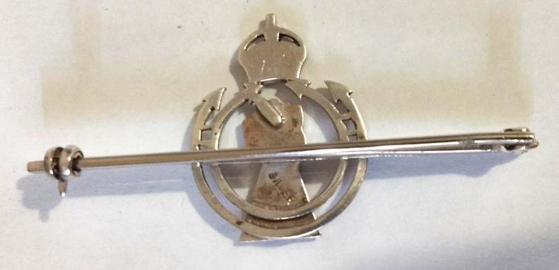 Silver & Enamel WW2 Period Royal Armoured Corp Pin — image 2