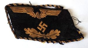 Third Reich Railway Officers Cloth Collar Badge