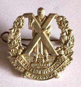 WW2 Period Cameron Highlanders of Ottawa Collar Badge