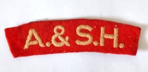 1950s Argyll & Sutherland Highlanders Shoulder Title