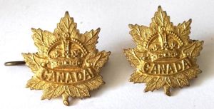 WW2 Period Matching Pair of Canadian Collar Badges