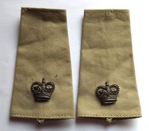 Matching Pair of Slip On Rank Insignia