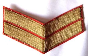 Vintage Corporal Formal Dress Rank Stripes