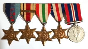 WW2 British Medal Group Swing Mounted for wear