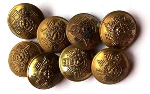 8 x 25 mm WW2 Period Royal Scots Tunic Buttons