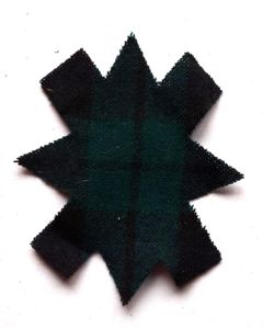 Vintage Black Watch Backing Tartan for Badge
