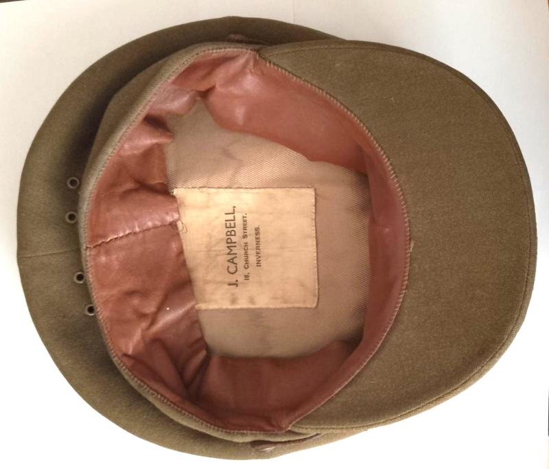 WW2 Artillery Officers Cap with Inverness Makers Label — image 3