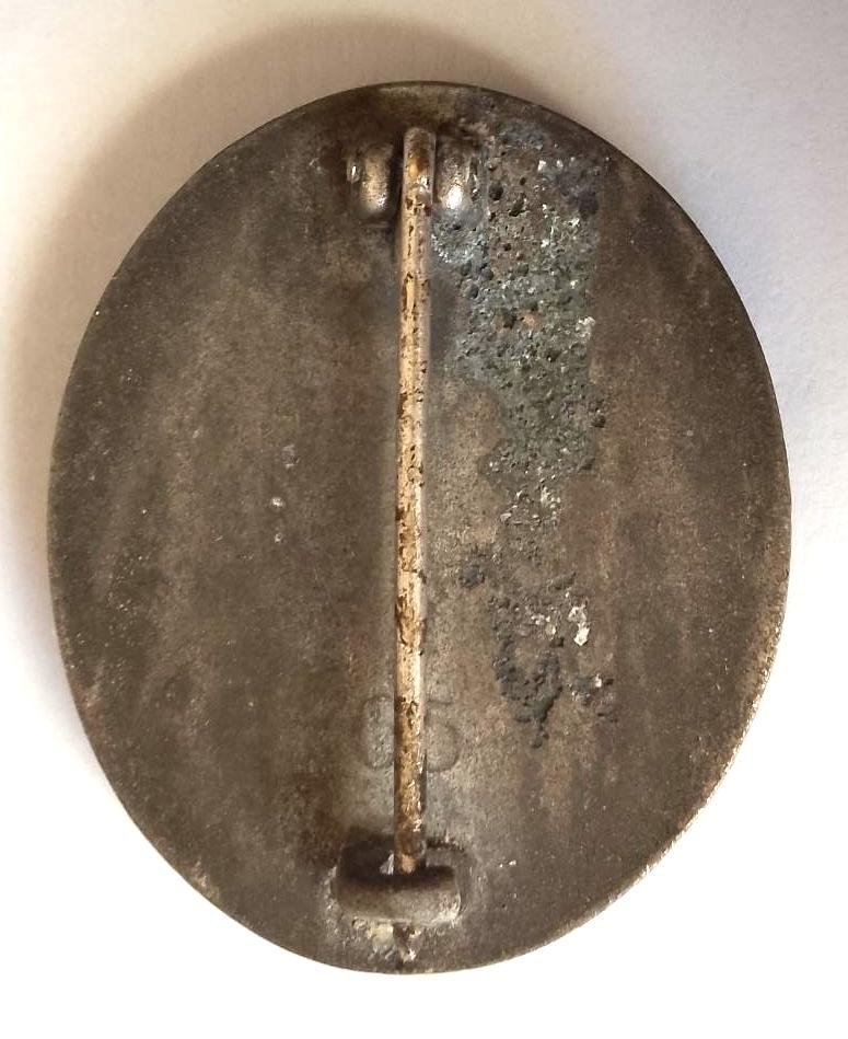 Third Reich Maker Marked Silver Wounds Badge — image 2