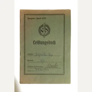 Third Reich S.A Sports Badge Award Booklet