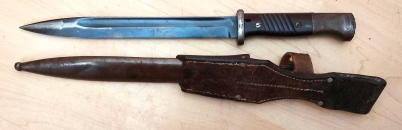 WW2 Dated K98 German bayonet with Frog — image 2