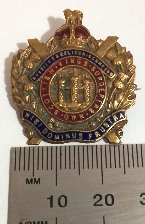 Kings Own Scottish Borders {Kings Crown} Sweet Heart Badge — image 4