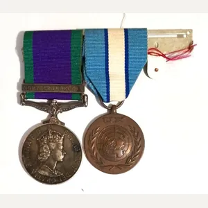 Swing Mounted G.S.M with Northern Ireland Bar & UN Medal