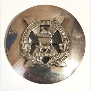 Gordon Highlanders Plaid Brooch