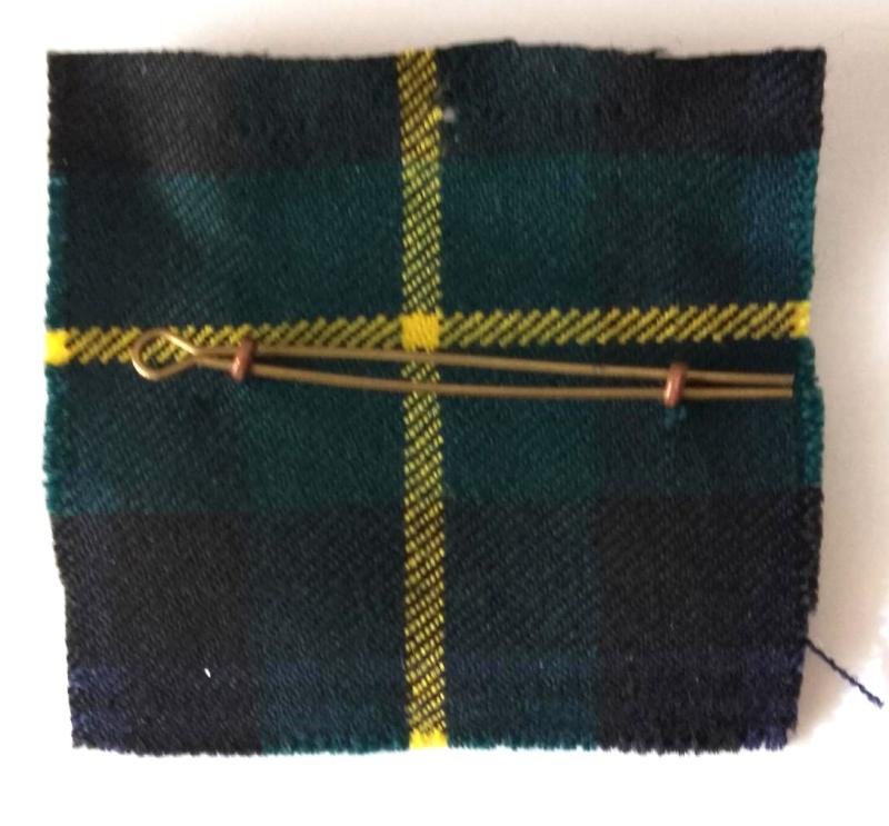 Gordon Highlanders Other Rnks Cap Badge with Backing Tartan — image 2