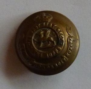 British Army Brass Button The Buffs East Kent Regiment