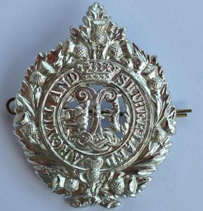 Argyle and Sutherland Highlanders Anodised Aluminium Cap badge