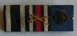 WW1/WW2 German Ribbon Bar of three awards
