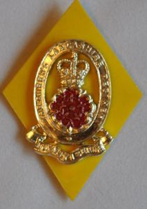 Queens Lancashire Regiment Anodised Aluminium Cap Badge