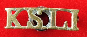 King's Shropshire Light Infantry Brass Shoulder Title
