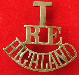 Royal Engineer Territorial Brass Shoulder Title