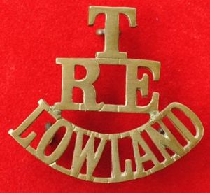 Royal Engineer Territorial Brass Shoulder Title