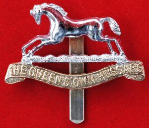 The Queens Own Hussars Anodised Cap badge